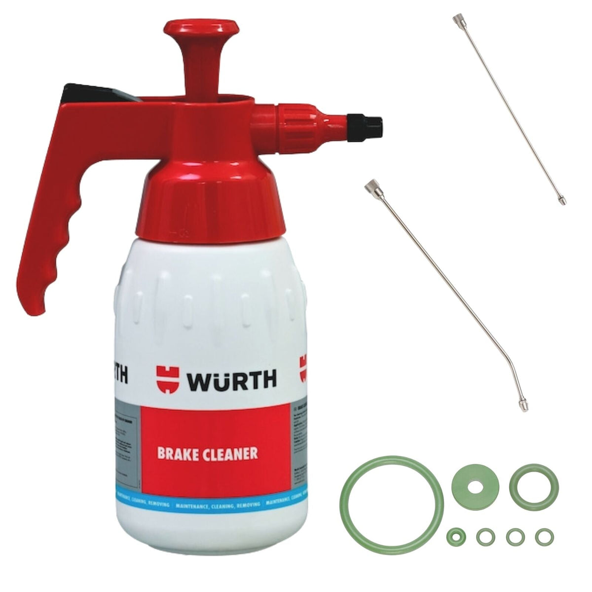 Würth Brake Cleaner Sprayer Kit – 1L Pump Bottle, Brass Spray Lances & Viton Seal Set