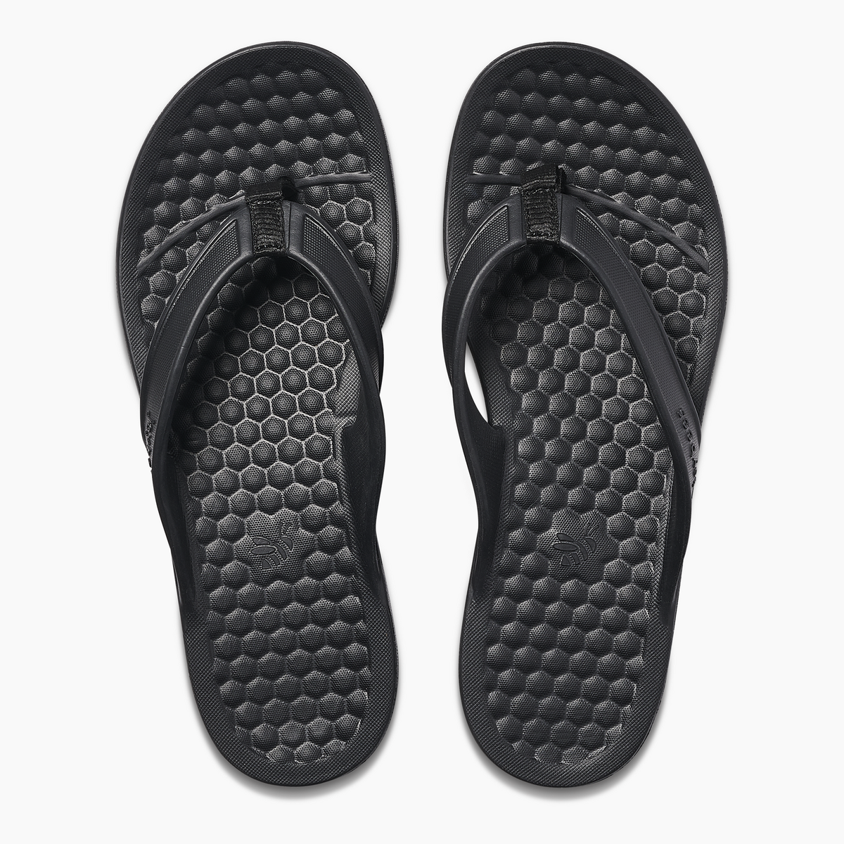 Joybees Womens Varsity Flip Flops Thongs Summer Sandals in Solid Black