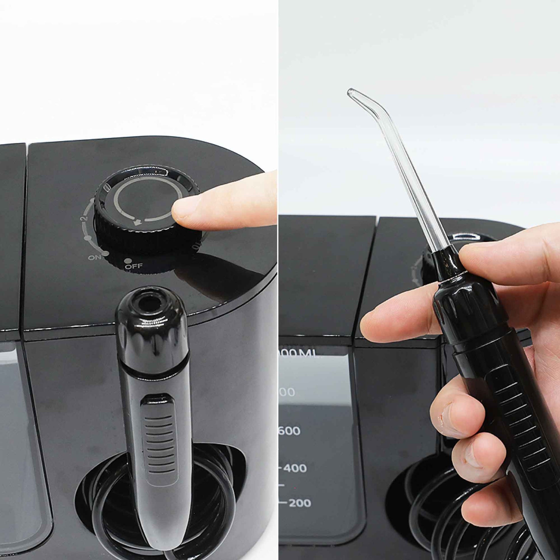 Water Jet Dental Flosser 1000ml Black - Electric Oral Pressure Irrigator-3