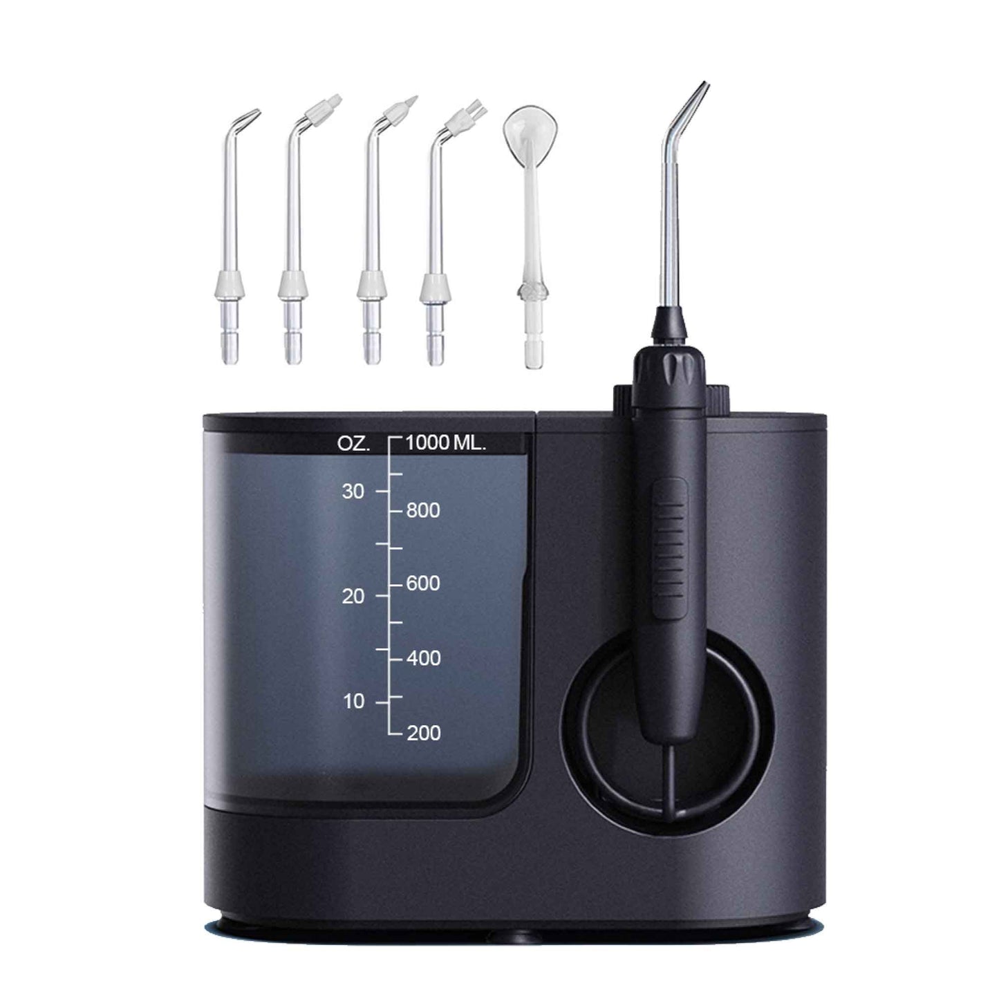 Water Jet Dental Flosser 1000ml Black - Electric Oral Pressure Irrigator-4