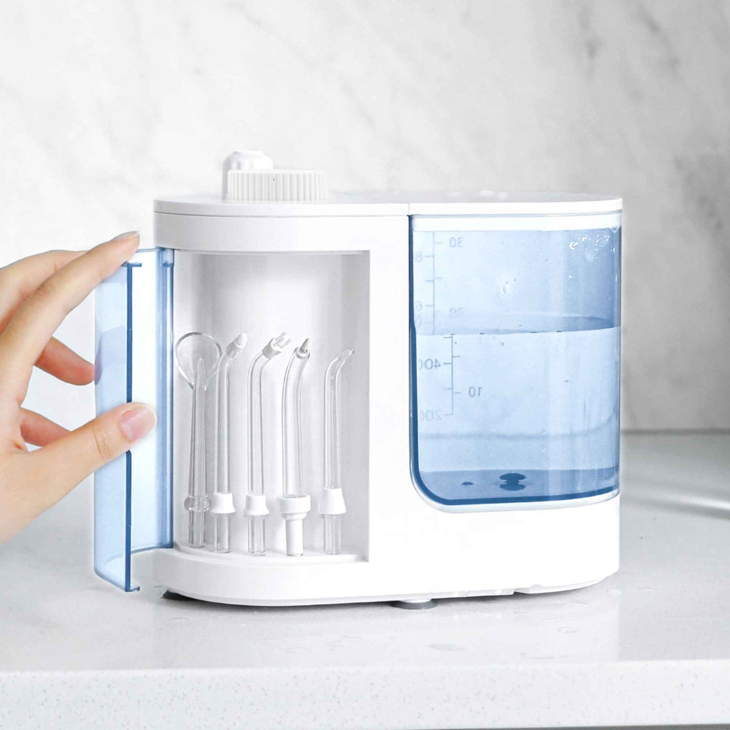 Water Jet Dental Flosser 1000ml White - Electric Oral Pressure Irrigator-4