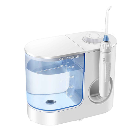 Water Jet Dental Flosser 1000ml White - Electric Oral Pressure Irrigator-0