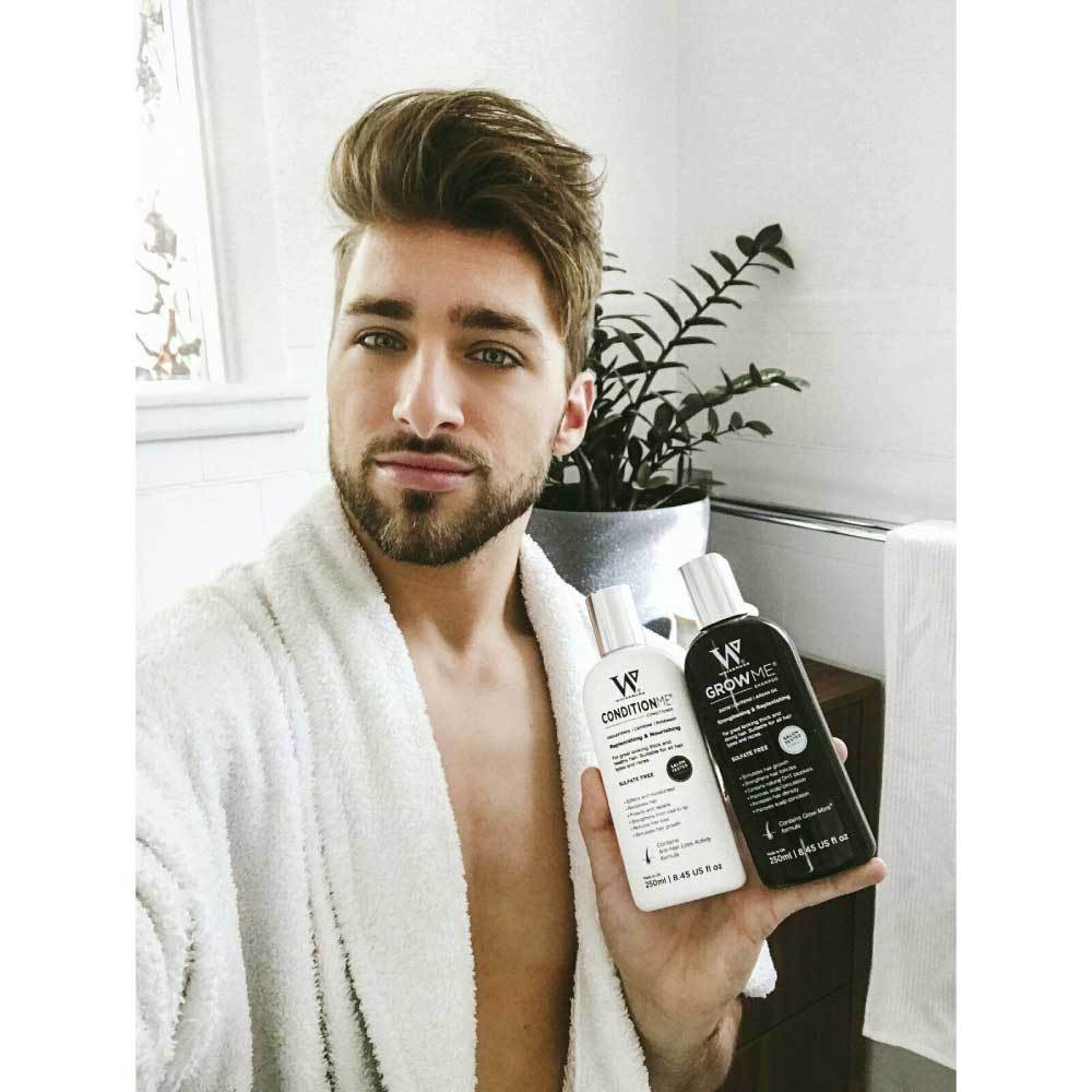 Watermans Grow Me Shampoo Conditioner Elixir Pack Full Hair Growth Anti Loss Kit-3