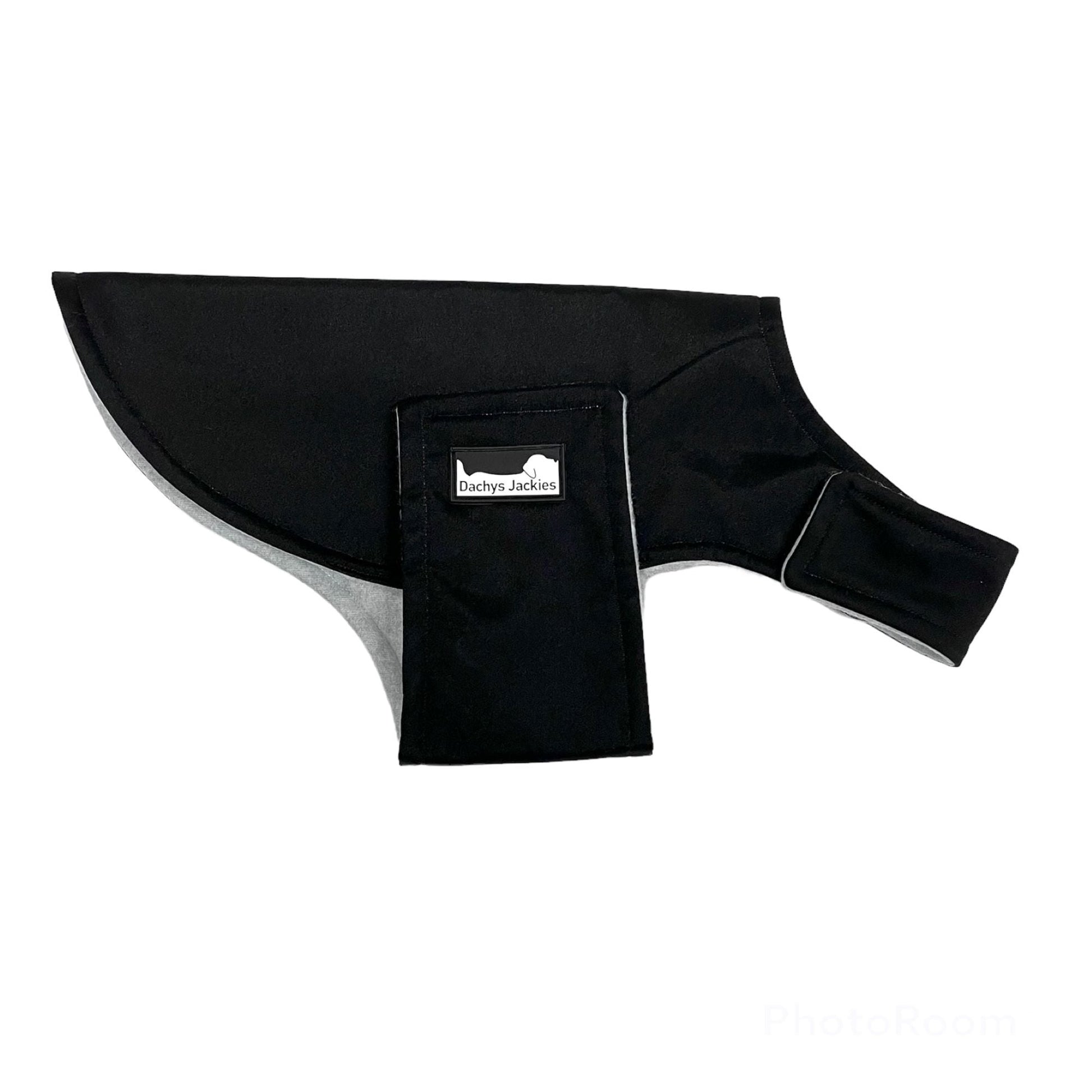 Waterproof Dog Jacket Rain Coat - Water Wind Resistant Small Breed Vest - Black-0