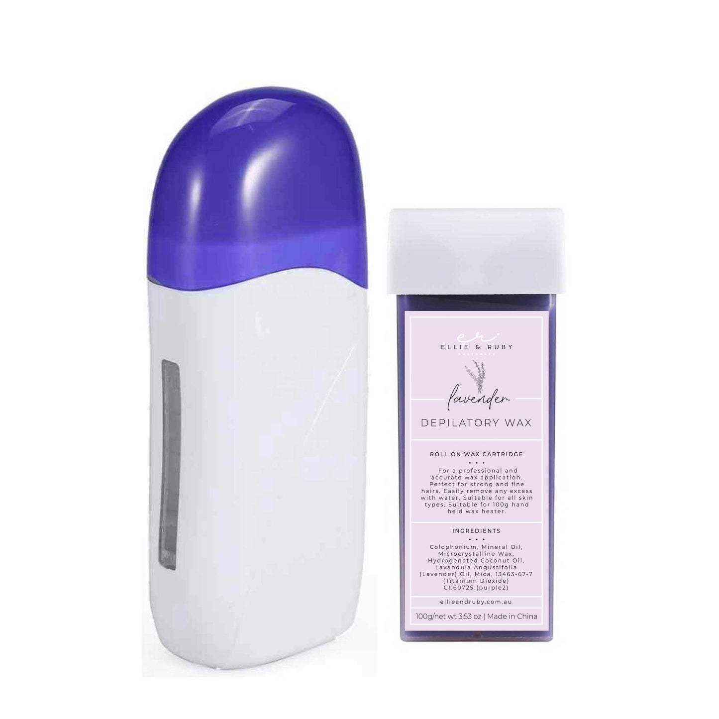 Wax Roll On Heater Warmer + Waxing Cartridge - Salon Hair Removal-4