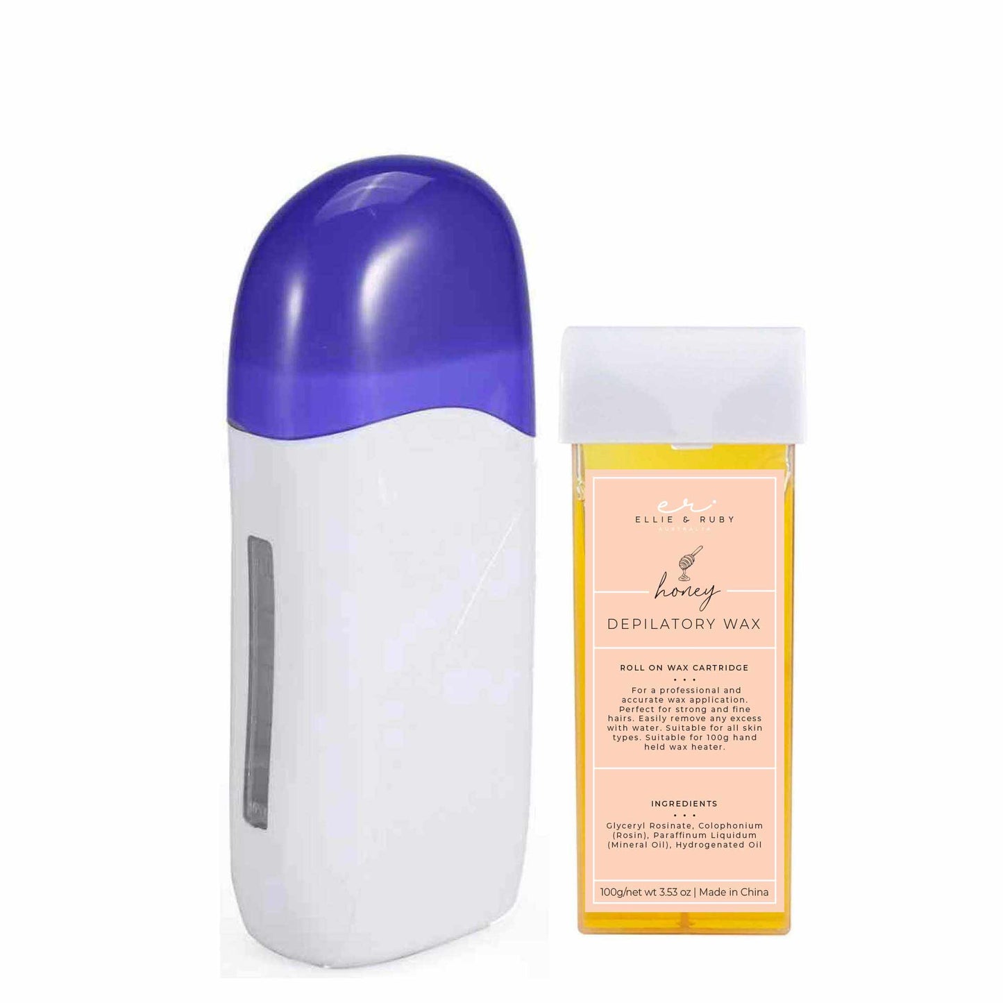 Wax Roll On Heater Warmer + Waxing Cartridge - Salon Hair Removal-5