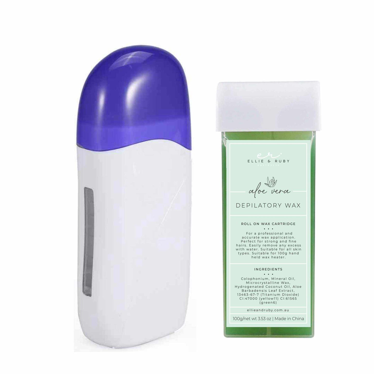 Wax Roll On Heater Warmer + Waxing Cartridge - Salon Hair Removal-0