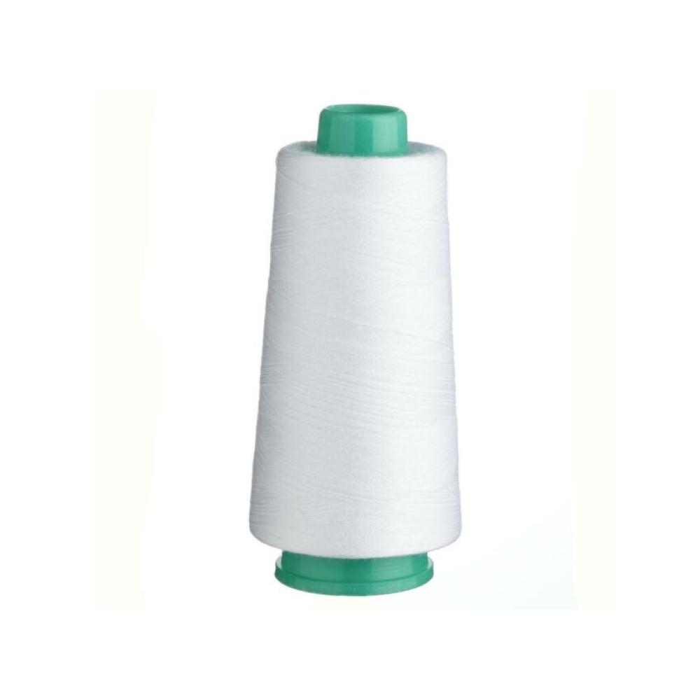 White Overlocking Thread 2000m Polyester Birch Overlocker Cone Spool Sewing-1