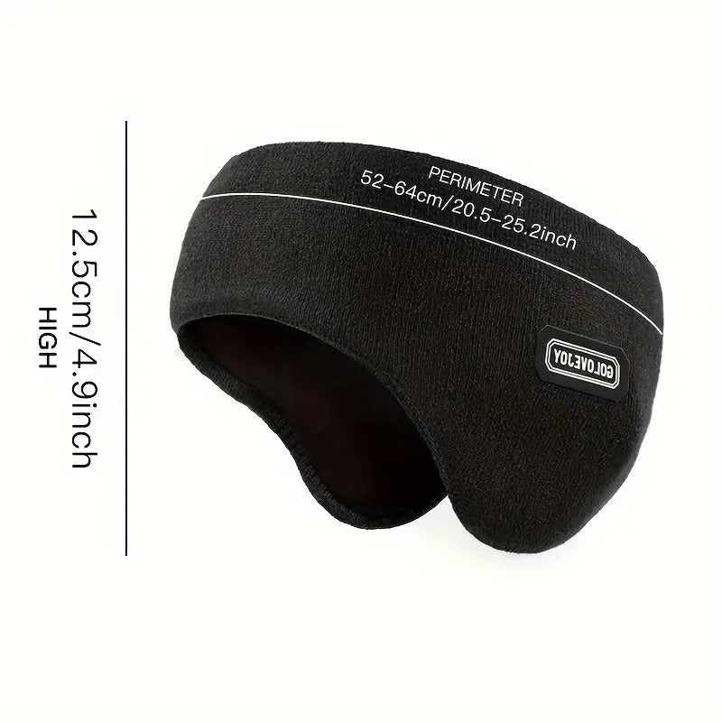 Warm Mens Winter Earmuffs Ear Cover Protection Running Headband in Black-3