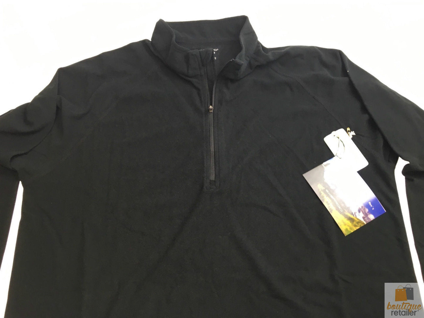 ExOfficio Microstretch Zip Pullover Top Tee T-Shirt Hiking Camping 1011-0734 - Black - L-2