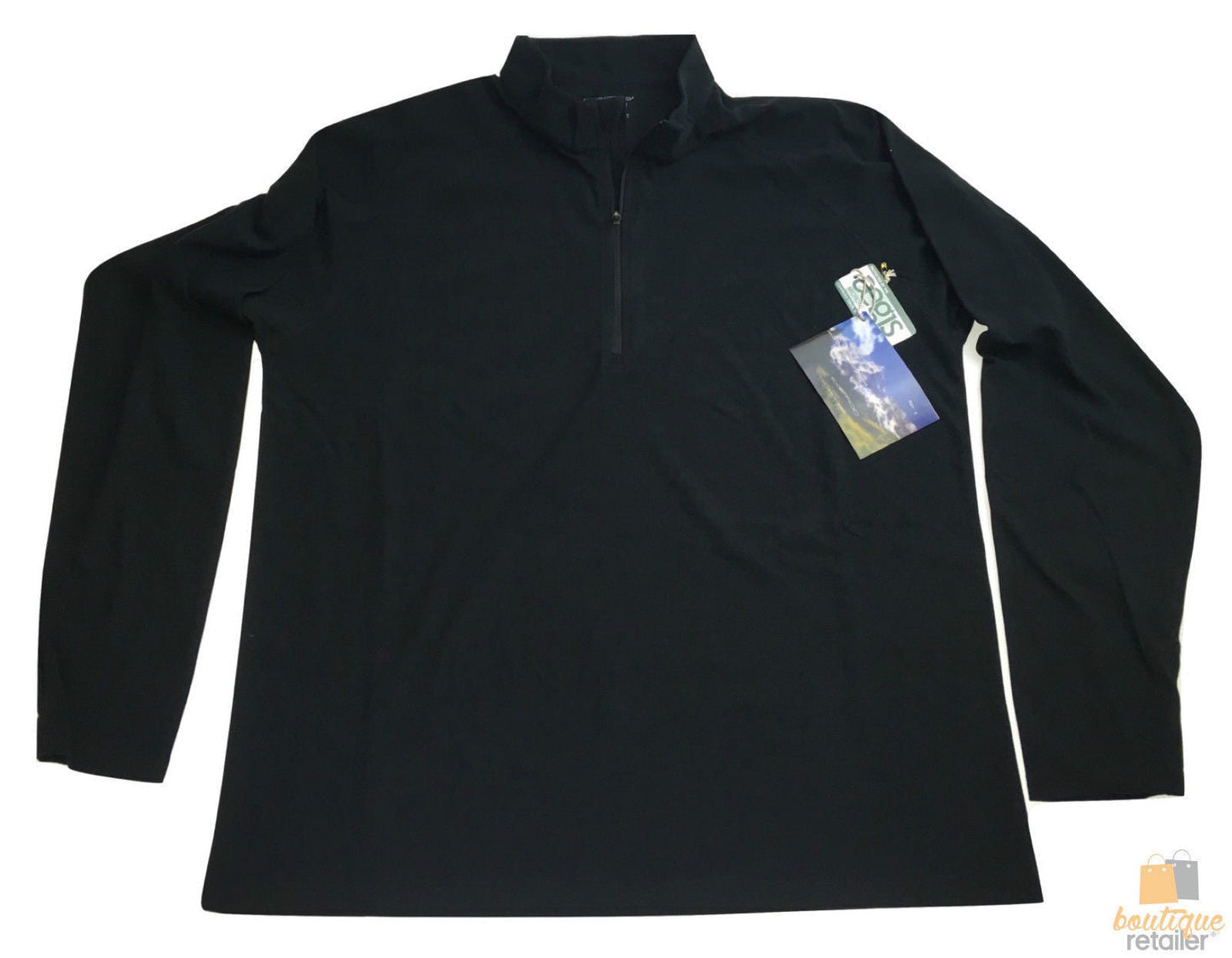 ExOfficio Microstretch Zip Pullover Top Tee T-Shirt Hiking Camping 1011-0734 - Black - L-3