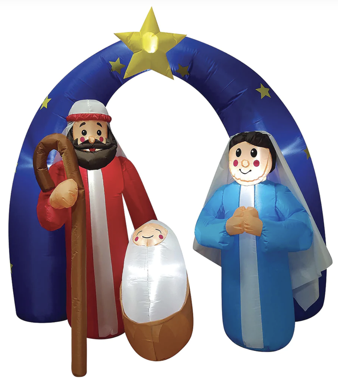 180cm Xmas Inflatable Christmas Decor Nativity Sence Jesus Christ Virgin Mary-1