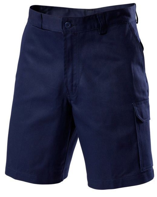 HARD YAKKA Generation Y Work Cargo Shorts Cotton Drill Utility Pockets Y05500 - Navy