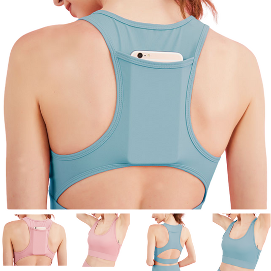 Sports Bra Womens Sleeveless Crop Top Tank Ladies Yoga Vest Gym Workout Activewear Running-10