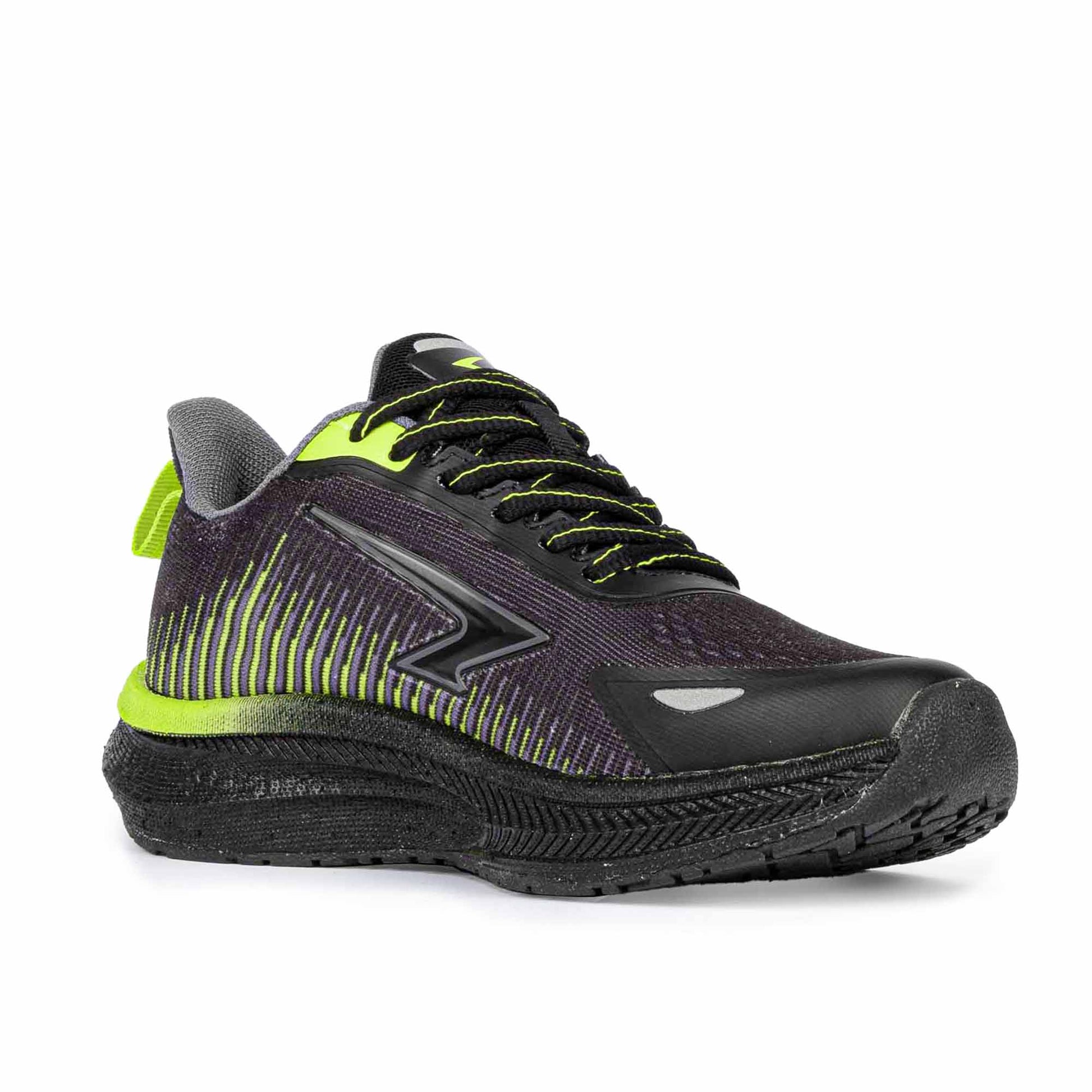 Zephyr 2.0 Boys Runners - Black/Lime Lace-1