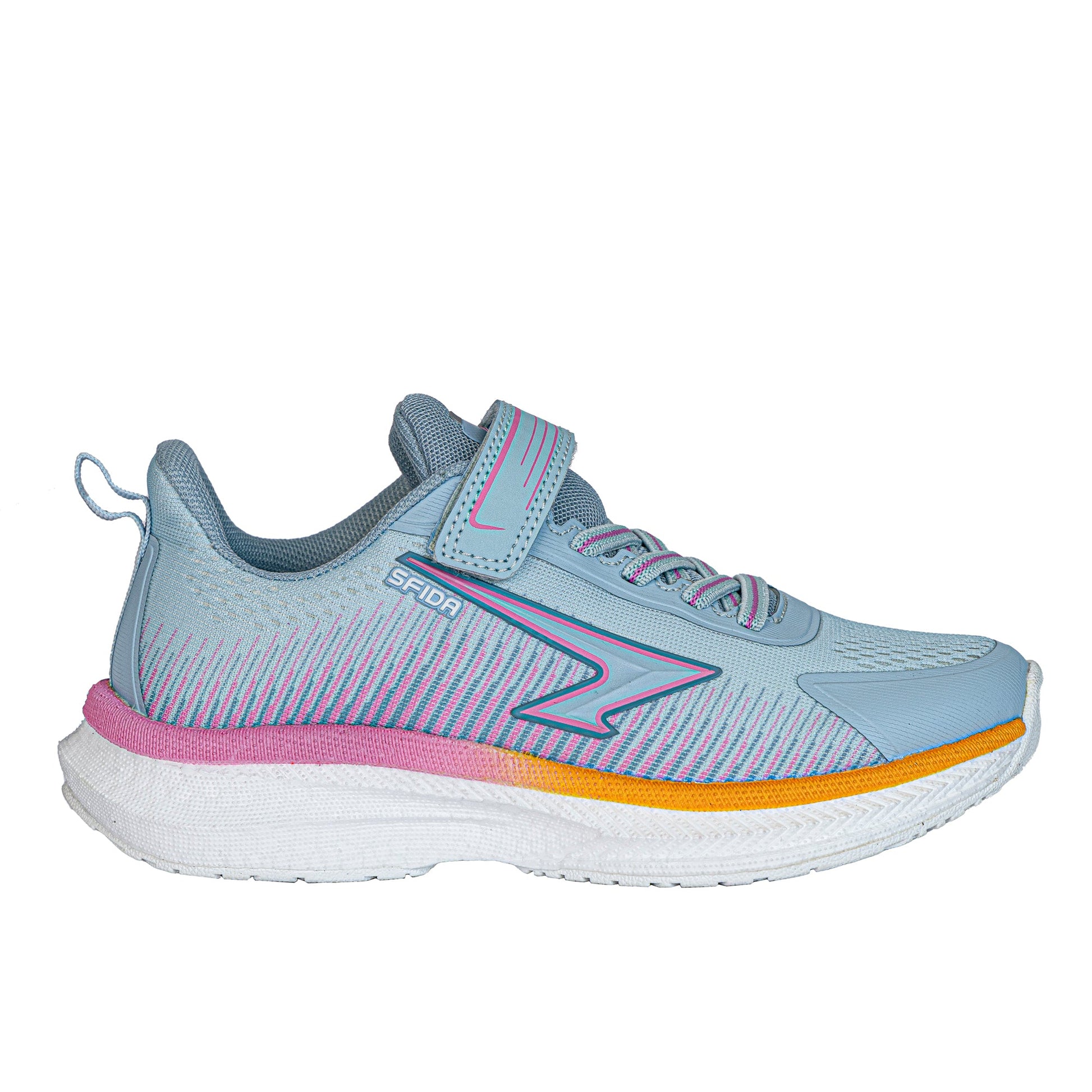 Zephyr 2.0 Girls Runners - Sky Pink/Orange V Strap-0