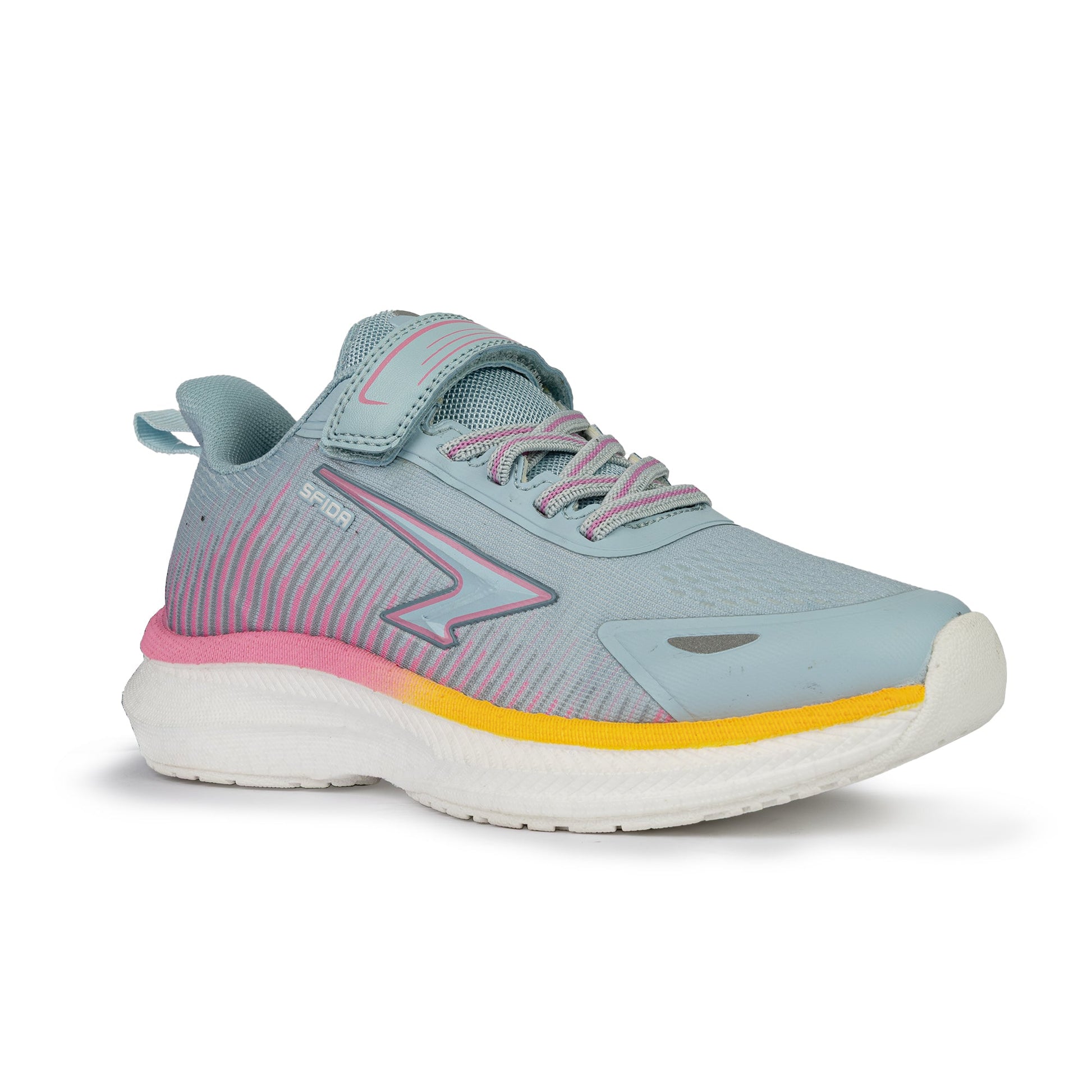 Zephyr 2.0 Girls Runners - Sky Pink/Orange V Strap-1
