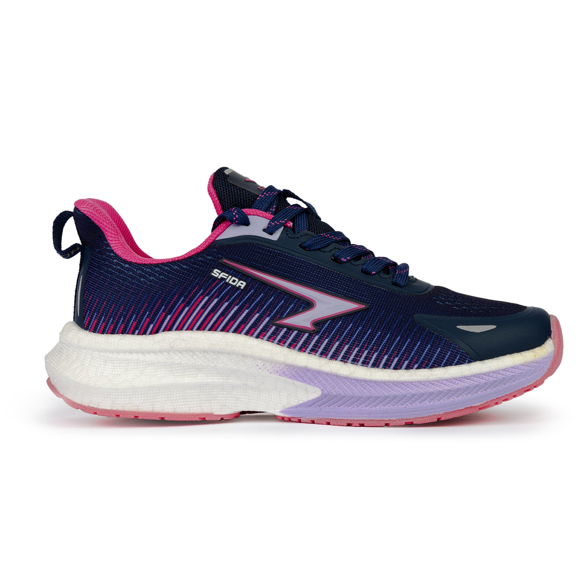 Zephyr 2.0 Girls Runners - Navy/Lavender/Fuchsia Lace-0