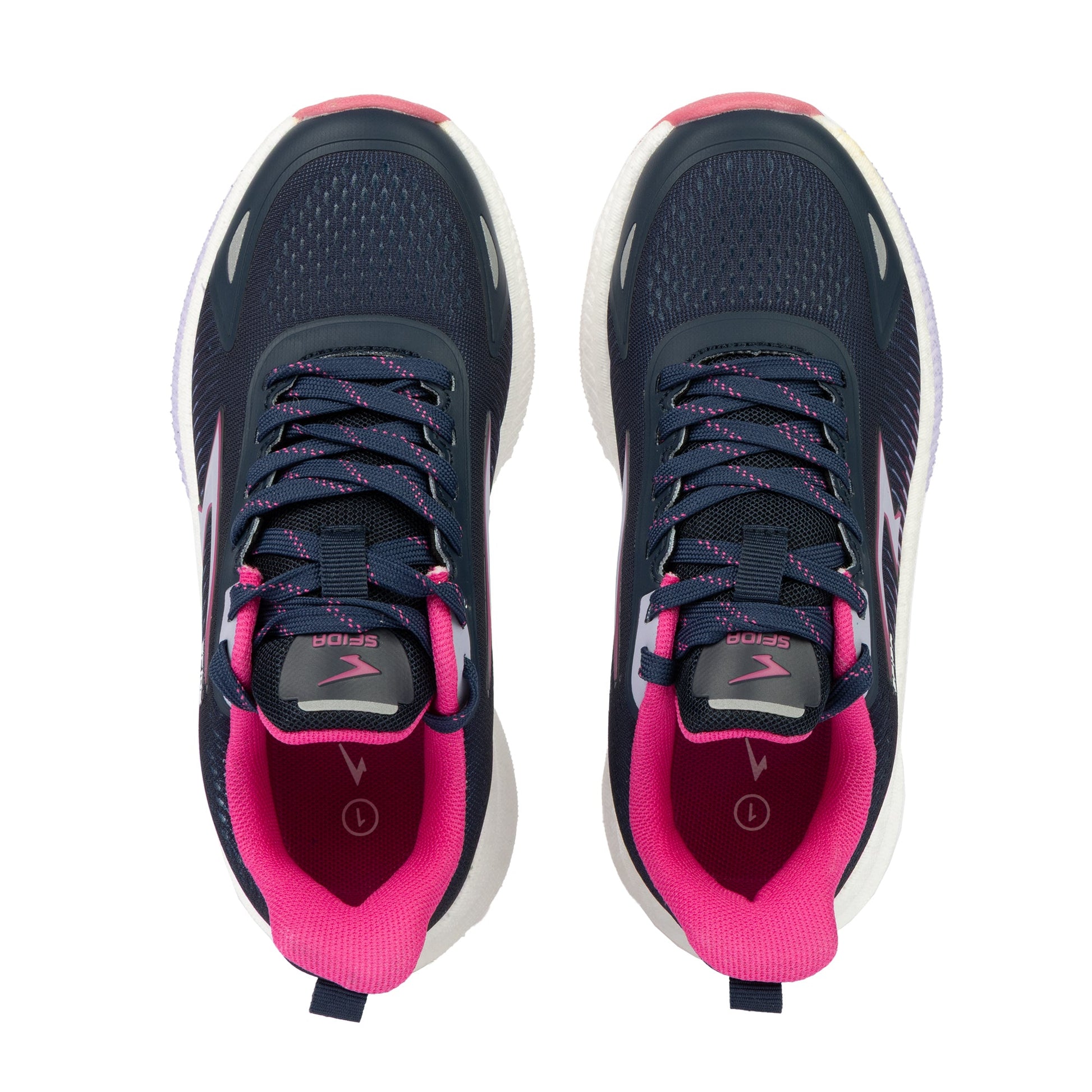 Zephyr 2.0 Girls Runners - Navy/Lavender/Fuchsia Lace-3