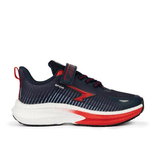 Zephyr 2.0 Boys Runners - Navy/Red V Strap-0