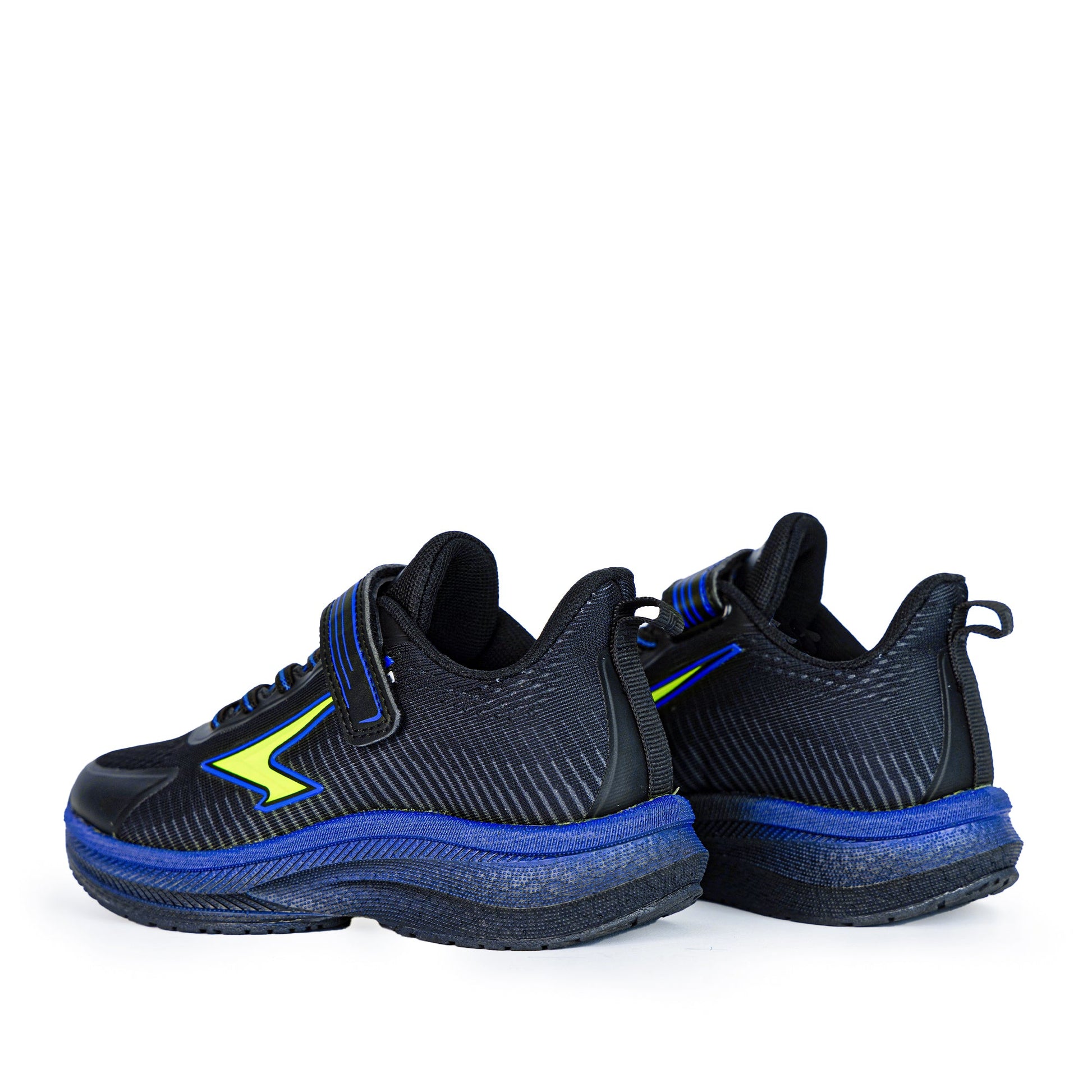 Zephyr Boy's Performance Runner V Strap - Black/Royal/Lime-3