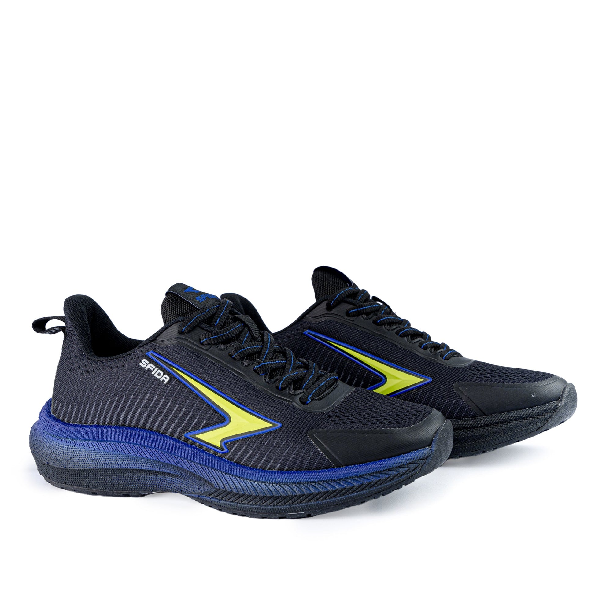Zephyr Boy's Performance Runner Lace Up - Black/Royal/Lime-2