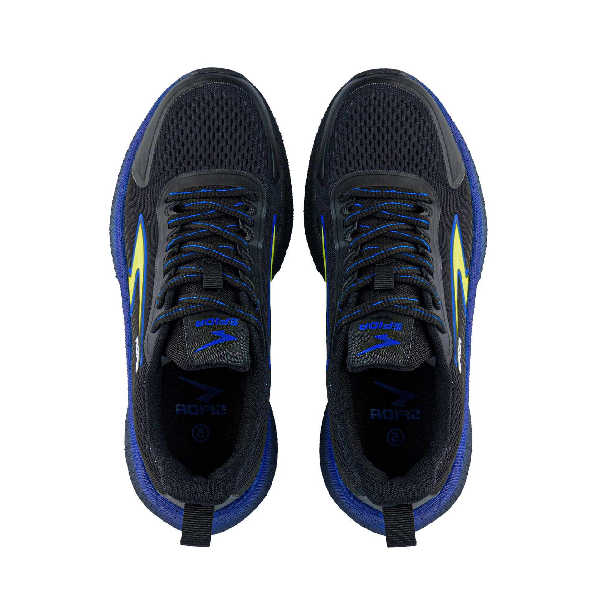 Zephyr Boy's Performance Runner Lace Up - Black/Royal/Lime-1