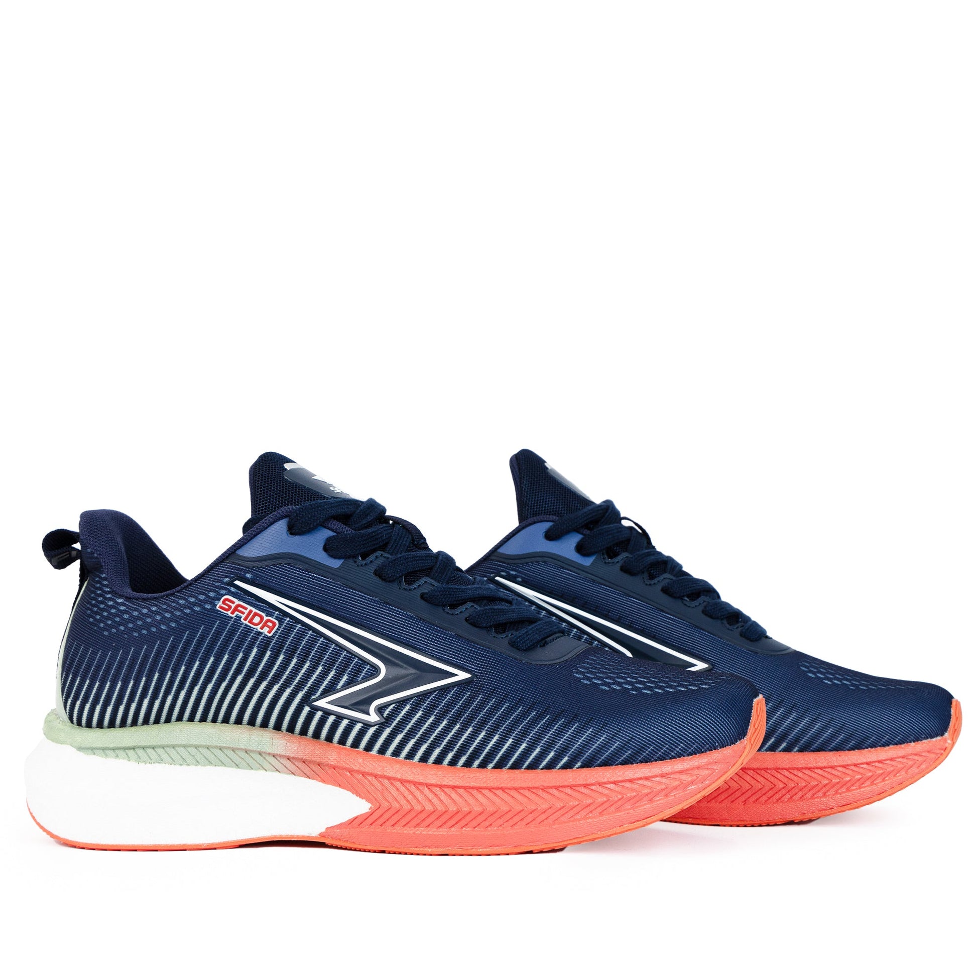 Zephyr Men's Performance Runners - Navy/Mint/Coral-1