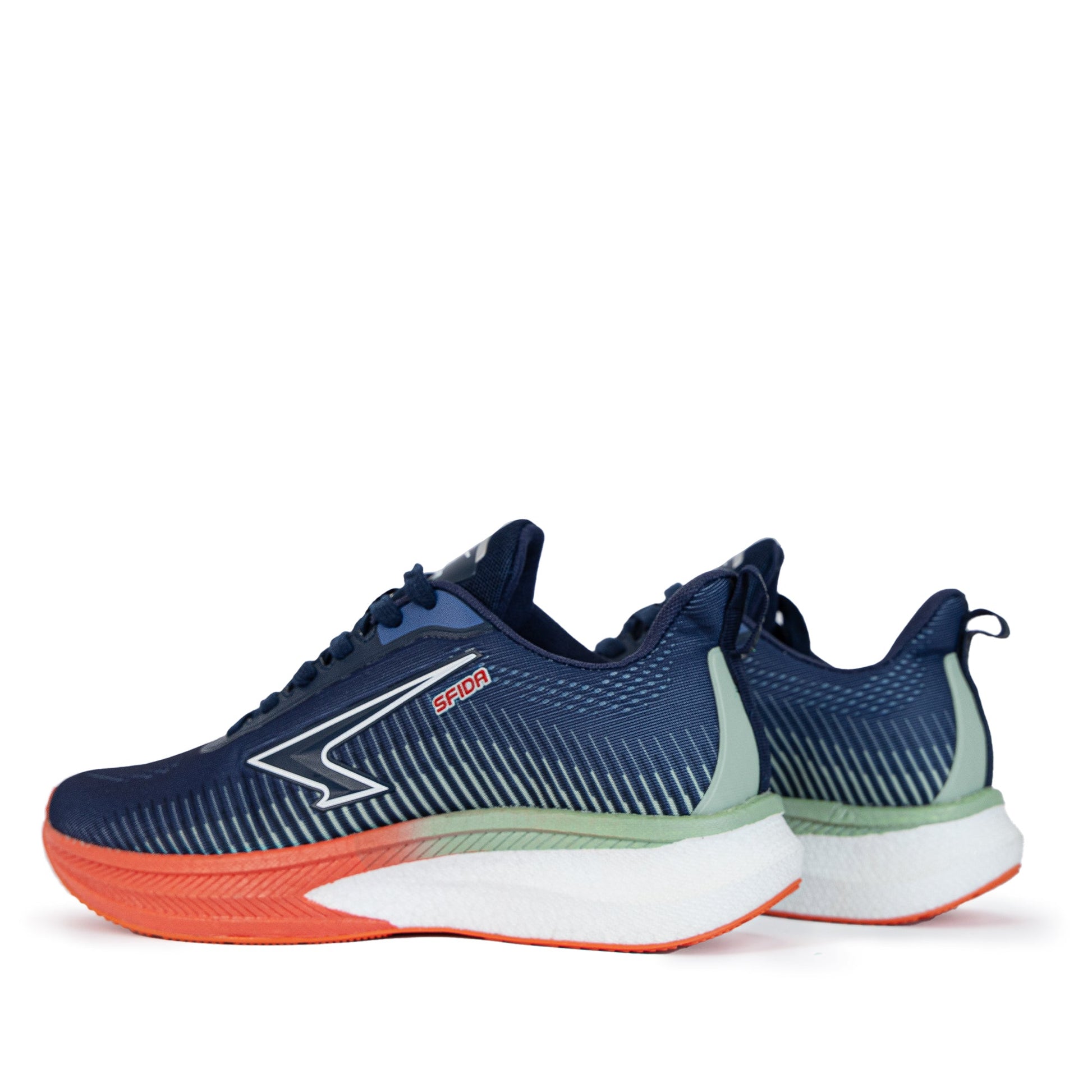 Zephyr Men's Performance Runners - Navy/Mint/Coral-2