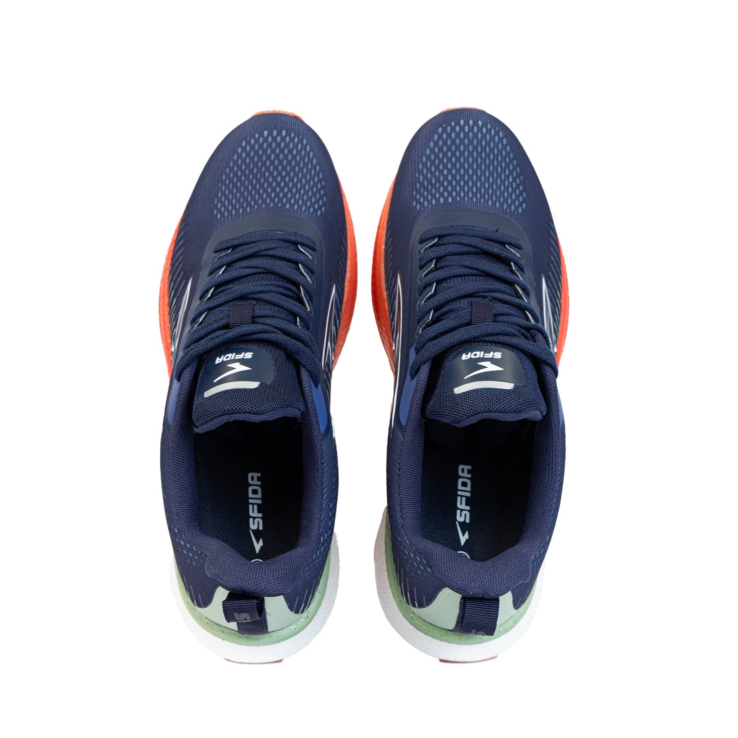 Zephyr Men's Performance Runners - Navy/Mint/Coral-4