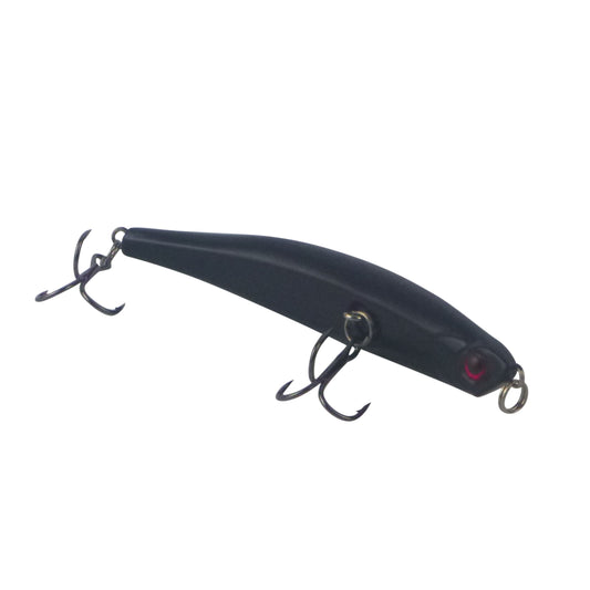 Toppu Mizzu Sidewinder Bent Minnow, 95mm, Carbon-0