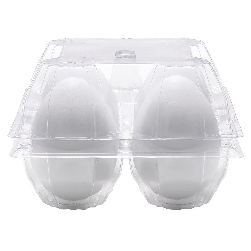 25 X Extra Large Clear Goose Egg Cartons For 4 Xl Eggs-1
