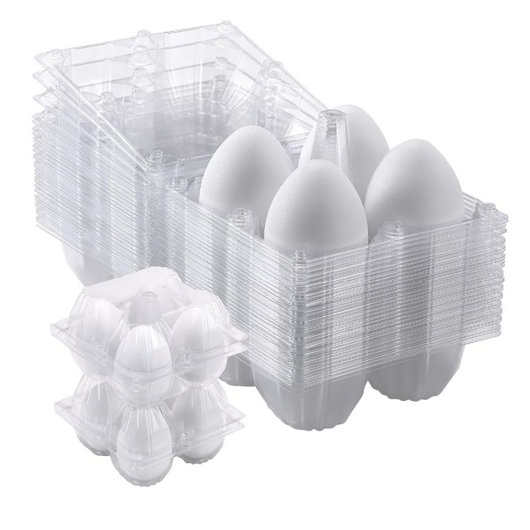 25 X Extra Large Clear Goose Egg Cartons For 4 Xl Eggs-2