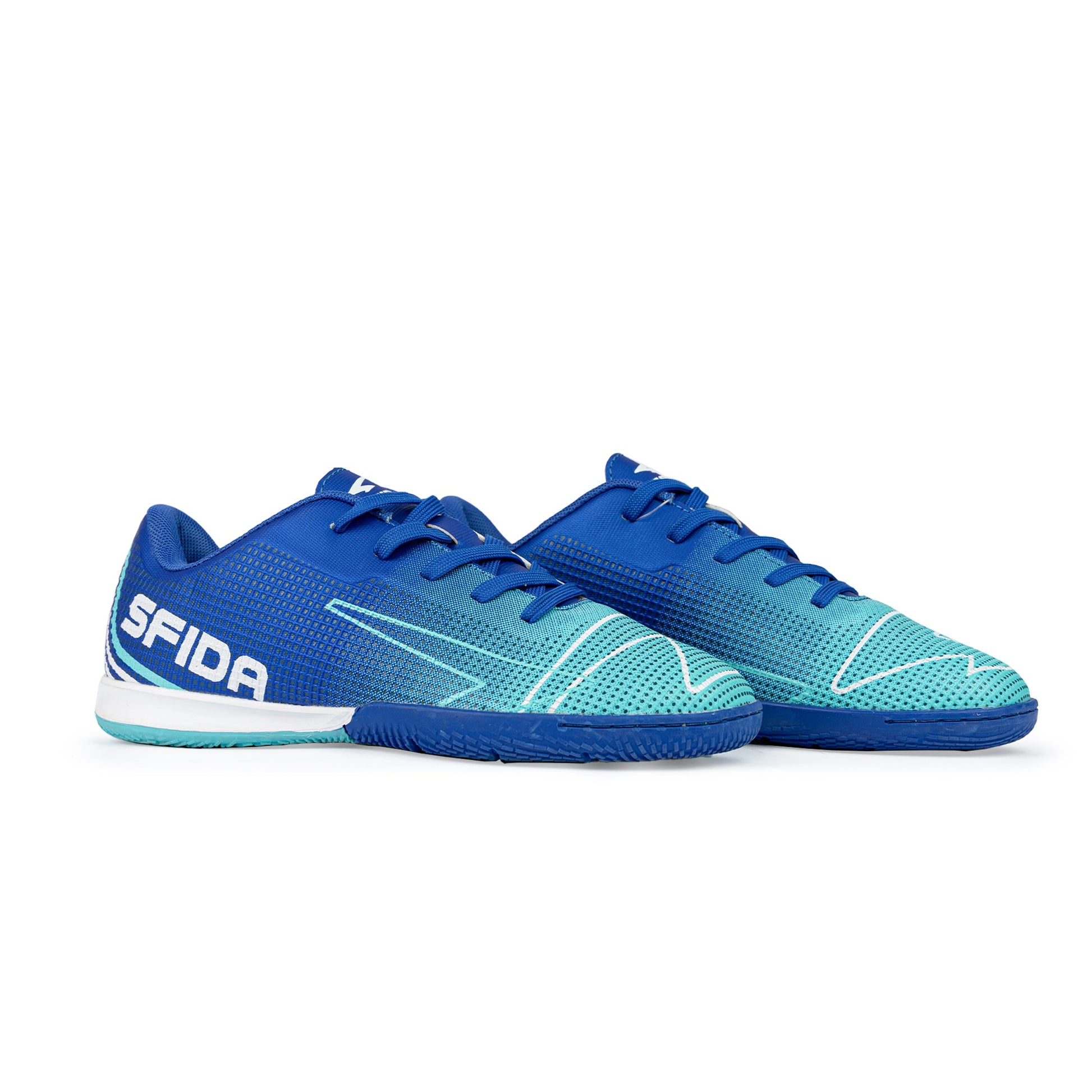 Conquer Kid's Indoor Football Shoes - Royal-1