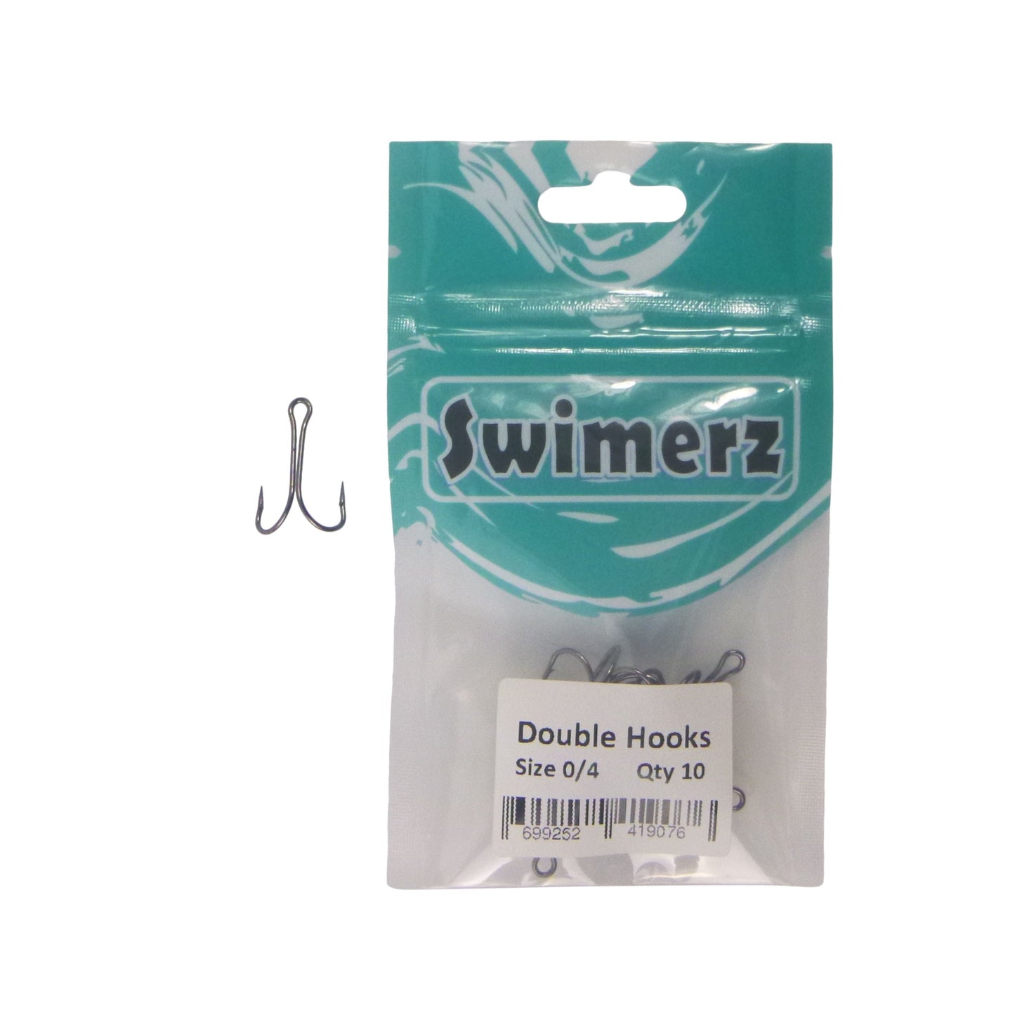 Swimerz Size 4 Extra Strong Double Hook 10 Pack-1