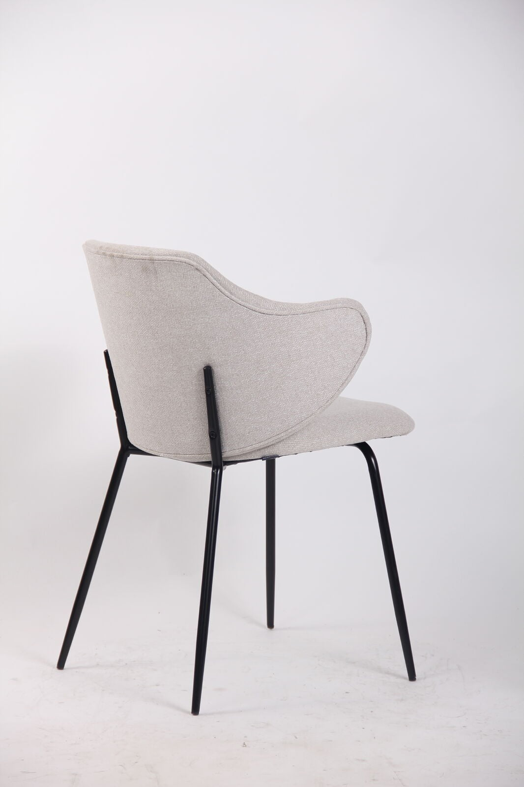 Set of 2 Corduroy Dining Chairs - Ivory Beige-4