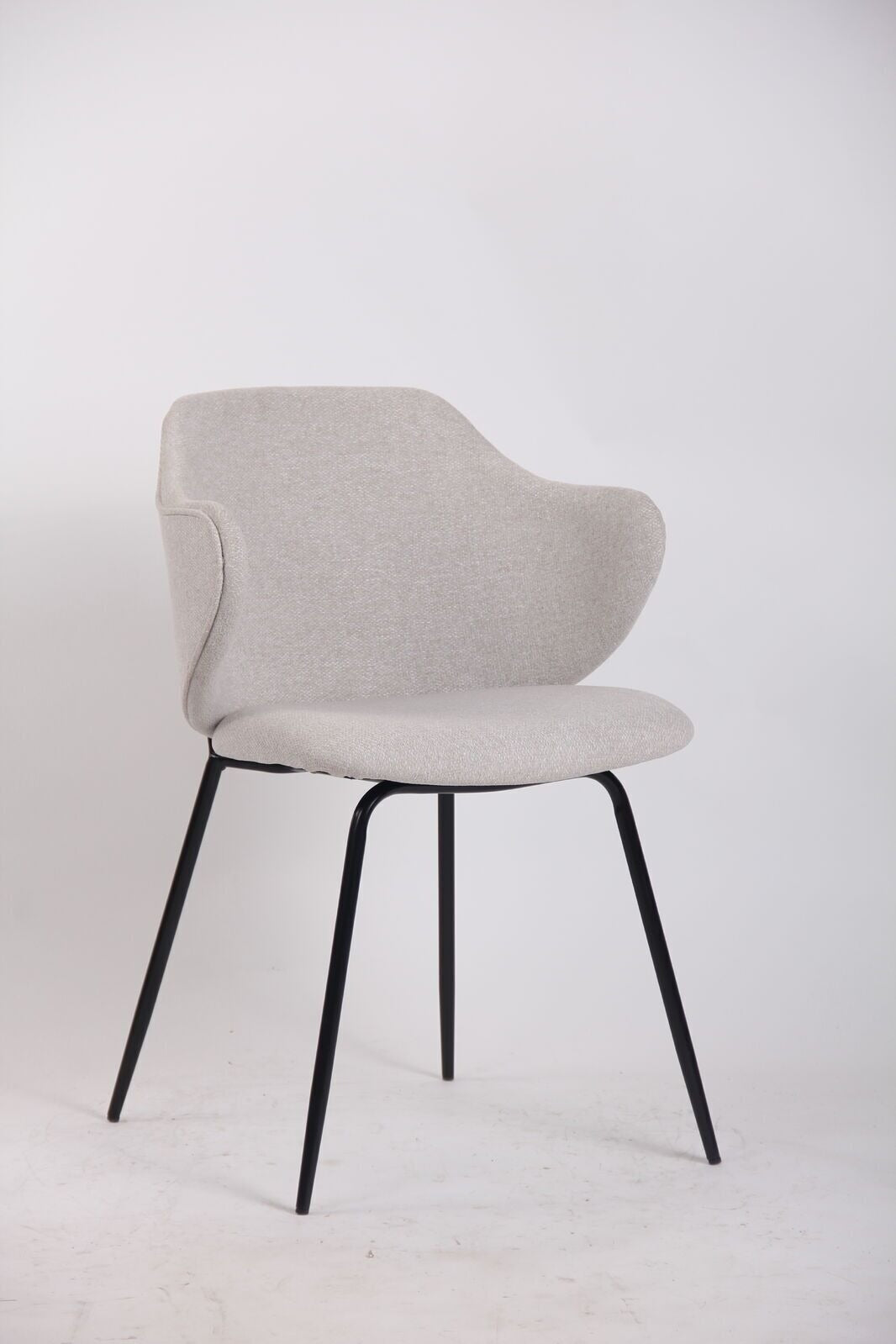 Set of 2 Corduroy Dining Chairs - Ivory Beige-2