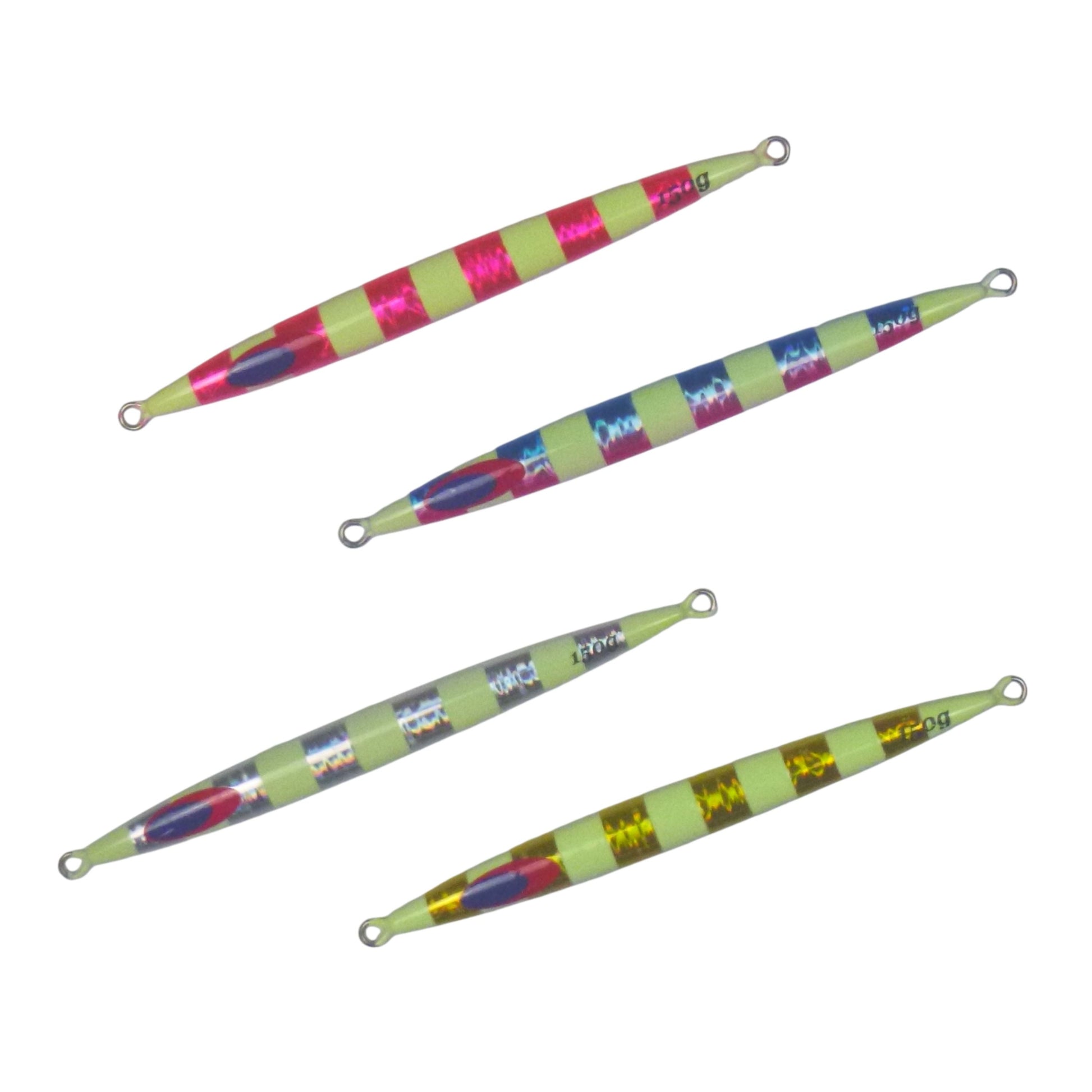 Finesse Lumo Fastdrop Jig, 150gm, Silver Stripe, Qty 2-1