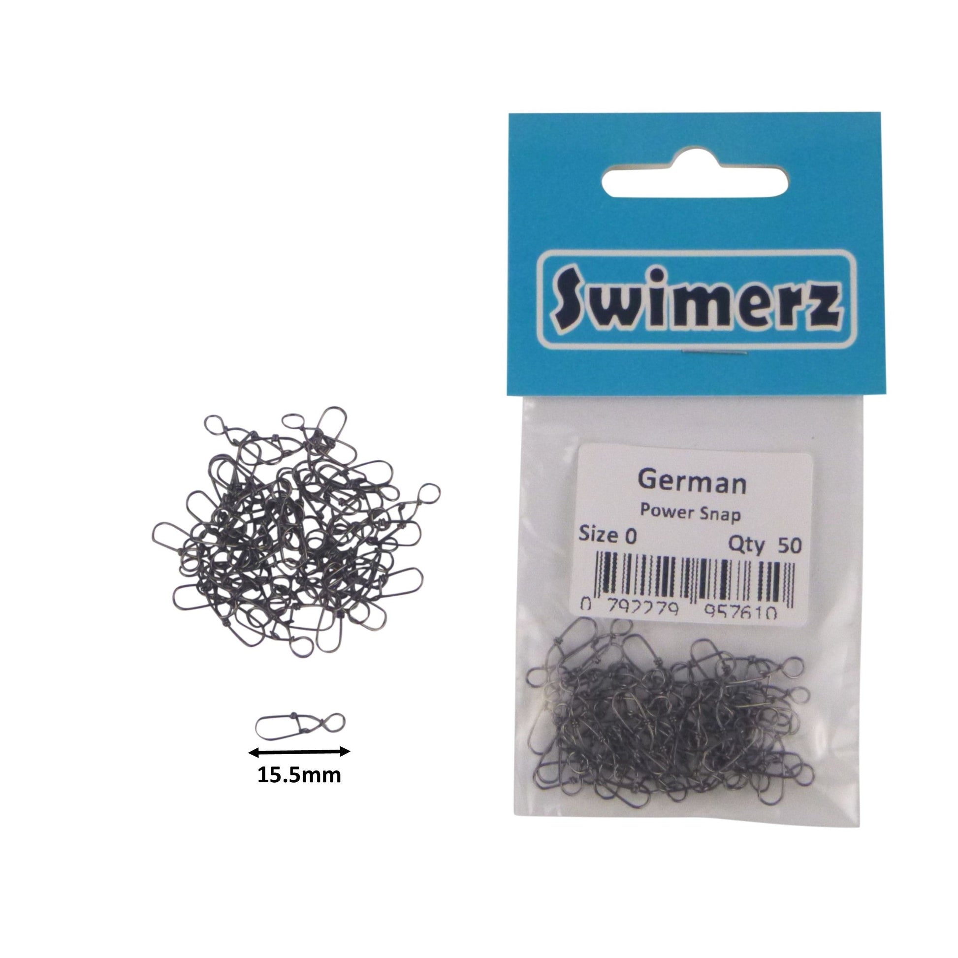 Swimerz German Power Snap, Closed Eye, size 0, 50 pack-1