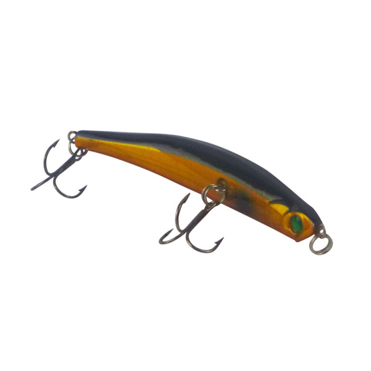 Toppu Mizzu Sidewinder Bent Minnow, 95mm, Gold Flare-0