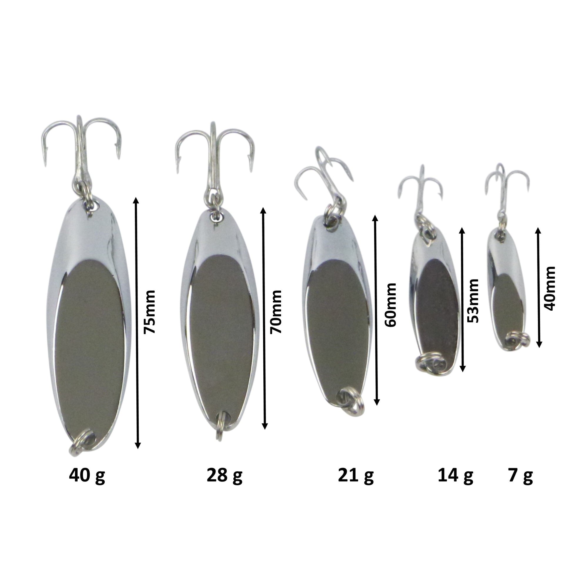Finesse Chrome Kaster Jig, 40 Grams. Pack of 2 Jigs.-1