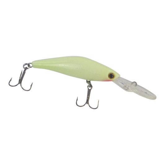 Finesse Longlip Minnow, Albino Blush, 90mm-0