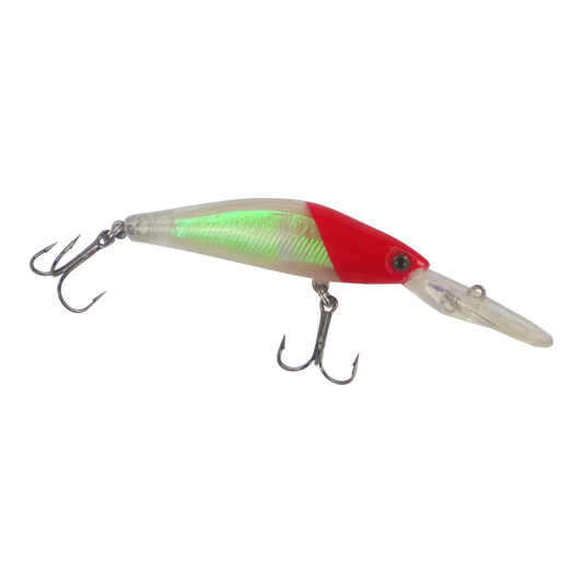 Finesse Longlip Minnow, Red Head, 90mm-0
