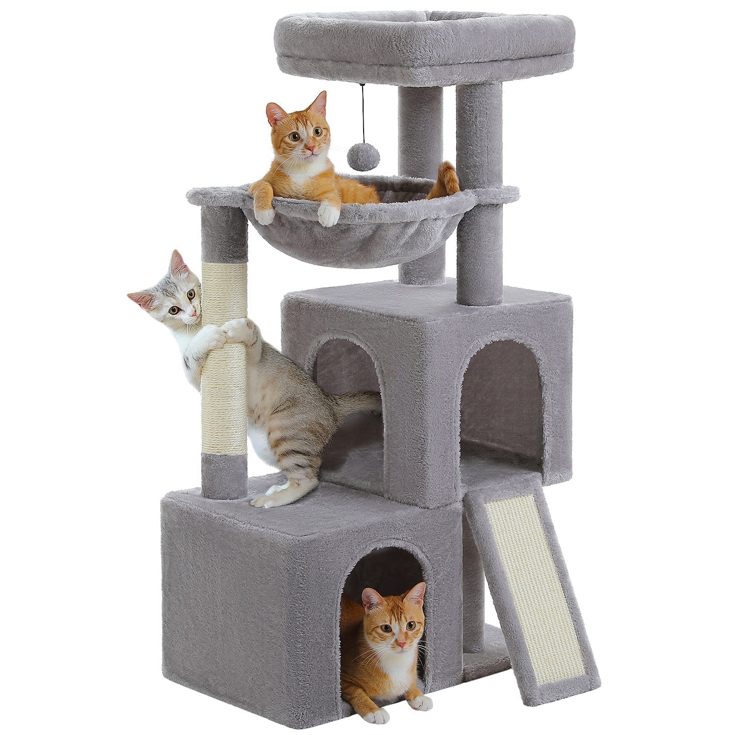 Minimalist 104cm Cat Tree Scratching Tower - Grey-0