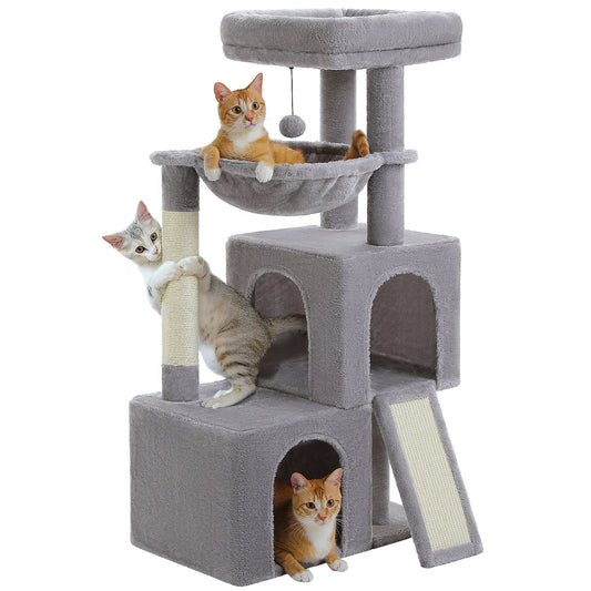 Minimalist 104cm Cat Tree Scratching Tower - Grey-0