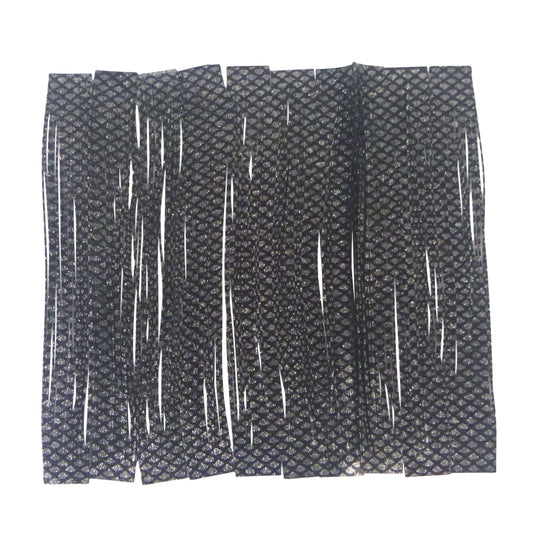 Artizan 22 strand silicon skirt, Natural Black Silver, Pack of 20-0