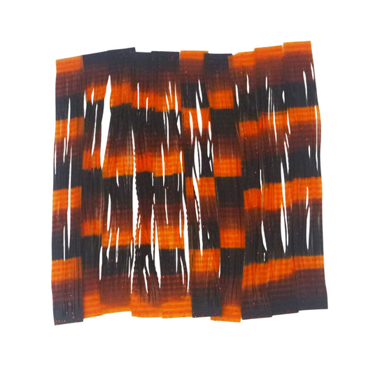Artizan 22 strand silicon skirt, Orange Ripple, Pack of 20-0