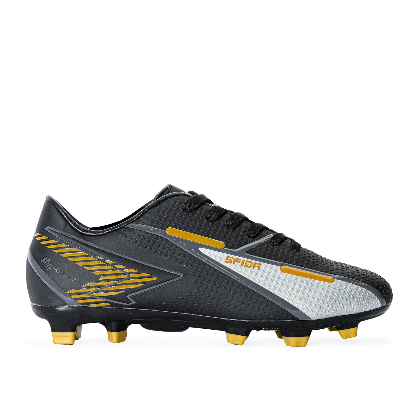 Strike Adult's Football Boots - Black/Gold Wide Fit-0