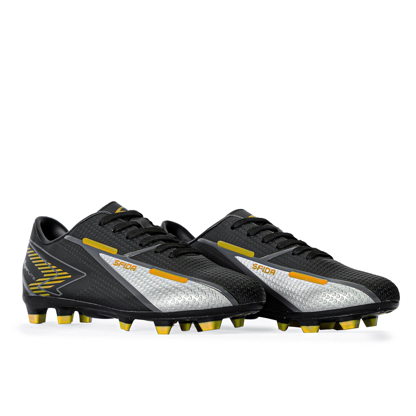 Strike Adult's Football Boots - Black/Gold Wide Fit-1