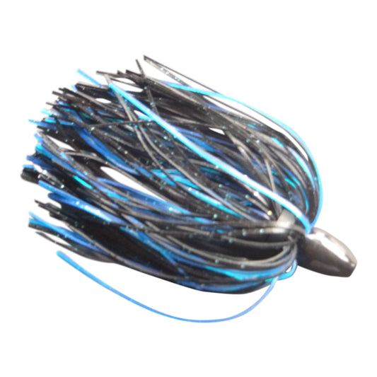 Vike 11/4 oz Skirted Microjig in Black Blue-0